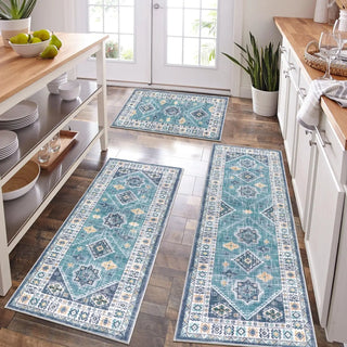Boho Floral Rug 3-Piece Set