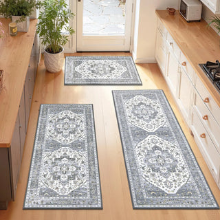 Boho Floral Rug 3-Piece Set