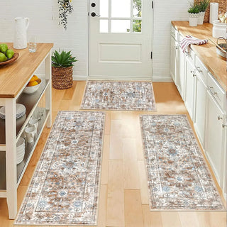 Boho Floral Rug 3-Piece Set