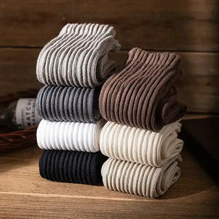 4-Pack Natural Cotton Scrunch Crew Socks