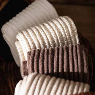 4-Pack Natural Cotton Scrunch Crew Socks