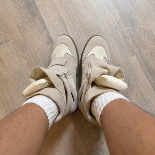 4-Pack Natural Cotton Scrunch Crew Socks