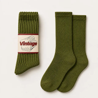 Vintage Scrunch Crew Socks · 1 Pairs