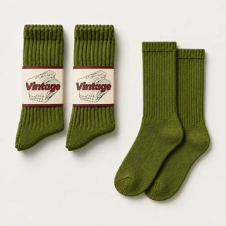 Vintage Scrunch Crew Socks · 2 Pairs