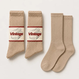 Vintage Scrunch Crew Socks · 2 Pairs