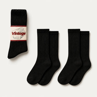 Vintage Scrunch Crew Socks · 2 Pairs