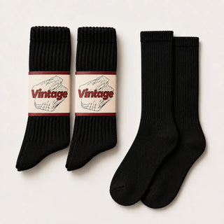 Vintage Scrunch Crew Socks · 2 Pairs