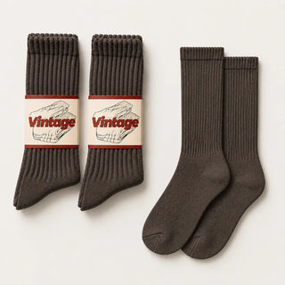 Vintage Scrunch Crew Socks · 2 Pairs