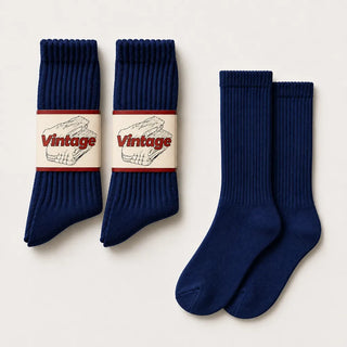 Vintage Scrunch Crew Socks · 2 Pairs