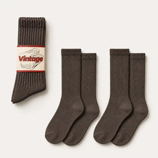 Vintage Scrunch Crew Socks · 2 Pairs