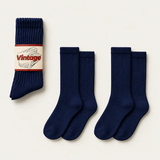 Vintage Scrunch Crew Socks · 2 Pairs