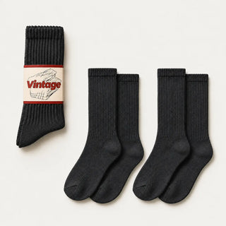 Vintage Scrunch Crew Socks · 2 Pairs
