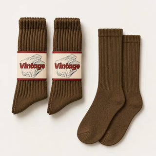 Vintage Scrunch Crew Socks · 2 Pairs