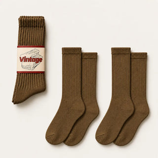 Vintage Scrunch Crew Socks · 2 Pairs