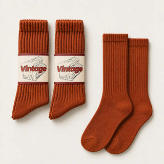 Vintage Scrunch Crew Socks · 2 Pairs