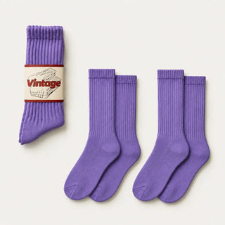 Vintage Scrunch Crew Socks · 2 Pairs