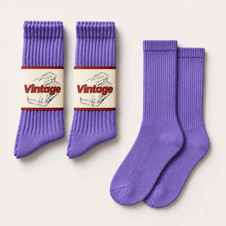 Vintage Scrunch Crew Socks · 2 Pairs