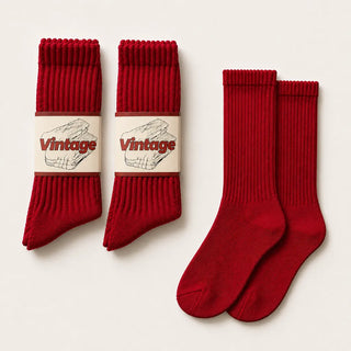 Vintage Scrunch Crew Socks · 2 Pairs