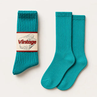 Vintage Scrunch Crew Socks · 1 Pairs