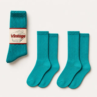 Vintage Scrunch Crew Socks · 2 Pairs