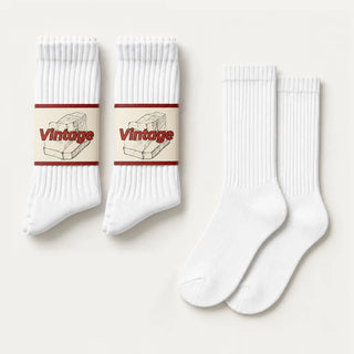 Vintage Scrunch Crew Socks · 2 Pairs