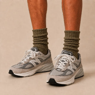 4-Pack Natural Cotton Scrunch Crew Socks