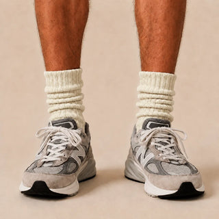 4-Pack Natural Cotton Scrunch Crew Socks