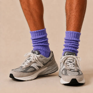 4-Pack Natural Cotton Scrunch Crew Socks