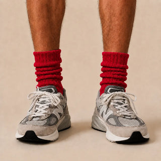 4-Pack Natural Cotton Scrunch Crew Socks