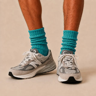 4-Pack Natural Cotton Scrunch Crew Socks