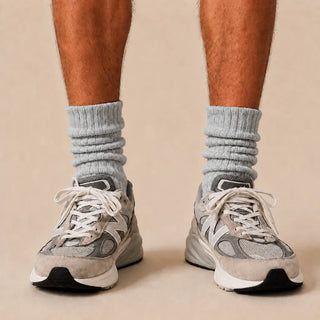 4-Pack Natural Cotton Scrunch Crew Socks
