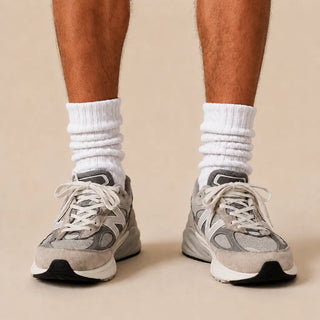 4-Pack Natural Cotton Scrunch Crew Socks